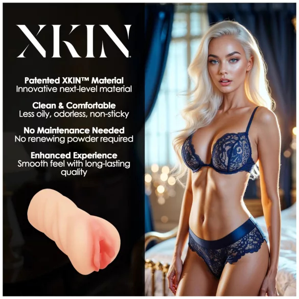XKIN Desire Alessia - ρεαλιστικό τεχνητό αιδοίο/μαστουρμπέιτορ (φυσικό χρώμα)