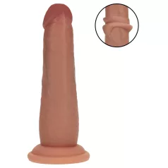   RealRock - ρεαλιστικό dildo διπλής πυκνότητας (μαυρισμένο) - 15,5 εκ.
