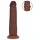 RealRock - ρεαλιστικό dildo διπλής πυκνότητας (καφέ) - 18,5 εκ.