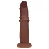 RealRock - ρεαλιστικό dildo διπλής πυκνότητας (καφέ) - 18,5 εκ.
