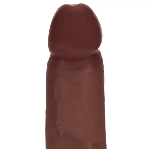 RealRock - ρεαλιστικό dildo διπλής πυκνότητας (καφέ) - 18,5 εκ.