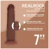 RealRock - ρεαλιστικό dildo διπλής πυκνότητας (καφέ) - 18,5 εκ.