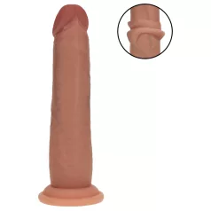   RealRock - ρεαλιστικό διπλής πυκνότητας dildo (μαυρισμένο) - 18,5 cm