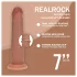 RealRock - ρεαλιστικό διπλής πυκνότητας dildo (μαυρισμένο) - 18,5 cm