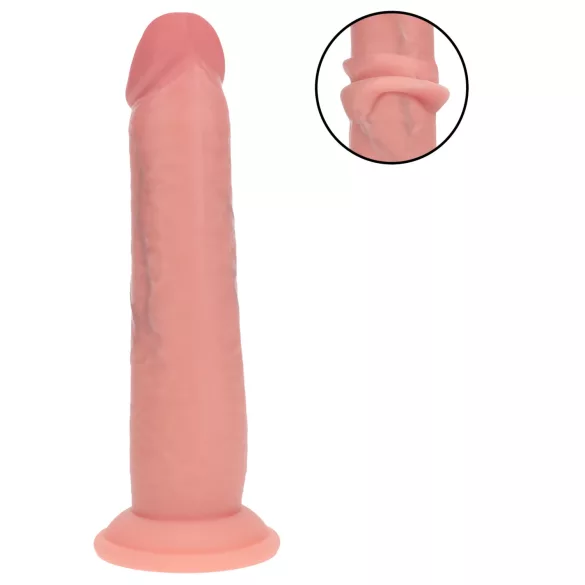 RealRock - ρεαλιστικό διπλής πυκνότητας dildo (στο χρώμα του δέρματος) - 20,5 cm