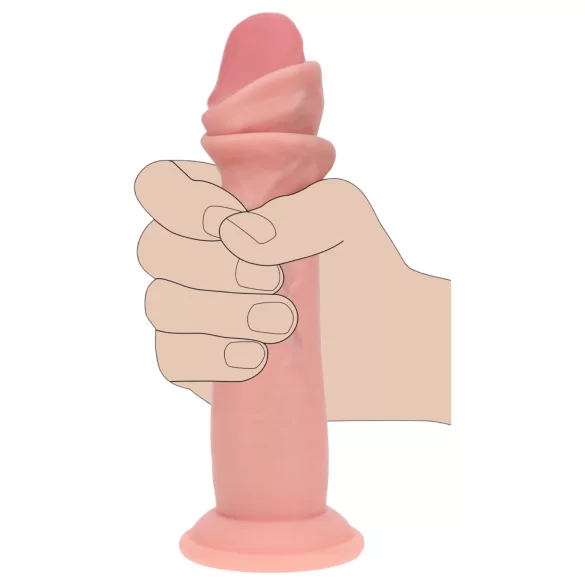 RealRock - ρεαλιστικό διπλής πυκνότητας dildo (στο χρώμα του δέρματος) - 20,5 cm