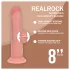 RealRock - ρεαλιστικό διπλής πυκνότητας dildo (στο χρώμα του δέρματος) - 20,5 cm