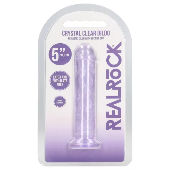 RealRock - ρεαλιστικός δονητής με βεντούζα (μωβ) - 12,7 cm