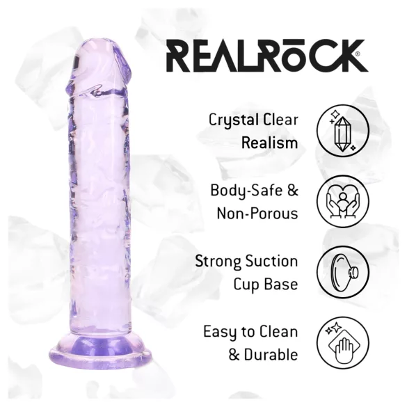 RealRock - ρεαλιστικός δονητής με βεντούζα (μωβ) - 12,7 cm