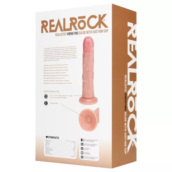 RealRock - δονητής με βεντούζα - ρεαλιστικός δέρμα - 20,5cm