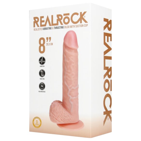 RealRock - δονούμενο ομοίωμα με βεντούζα - δέρμα 20,5cm