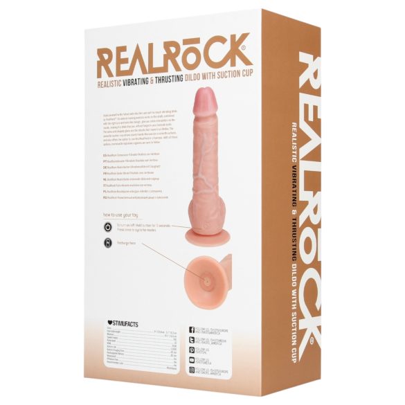 RealRock - δονούμενο ομοίωμα με βεντούζα - δέρμα 20,5cm