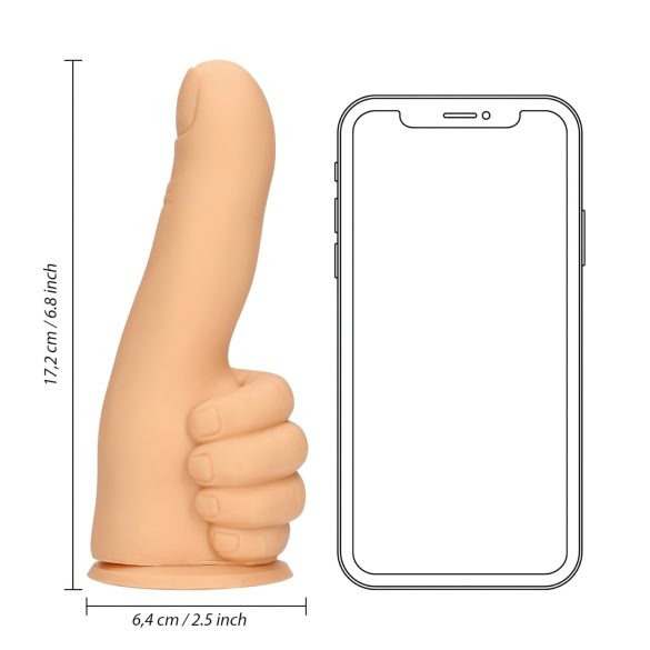 S-Line - δονητής αντίχειρας - ρεαλιστικός - μπεζ