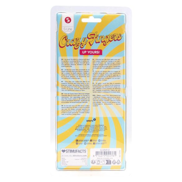 S-Line - δονητής δαχτύλου μέσου - ρεαλιστικός - μπεζ