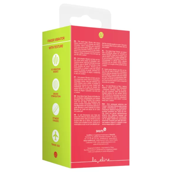 Loveline - δονητής δακτύλου για διέγερση - κόκκινο