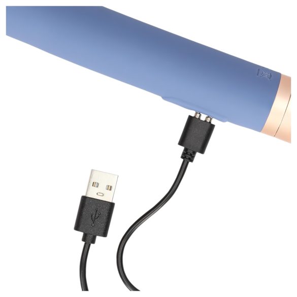 Loveline Travel - δονητής με μπαταρία και δοχείο λιπαντικού - μπλε