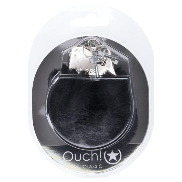 Ouch! - χειροπέδες με γούνα - μαύρες