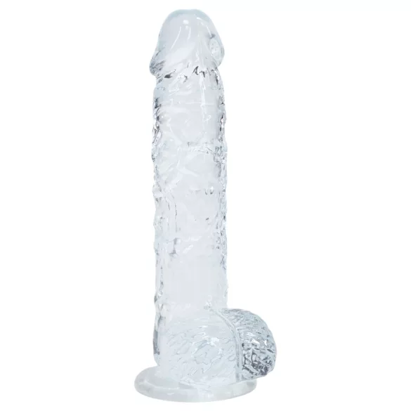 RealRock - ρεαλιστικό dildo με όρχεις (διάφανο) - 12,7 εκ.
