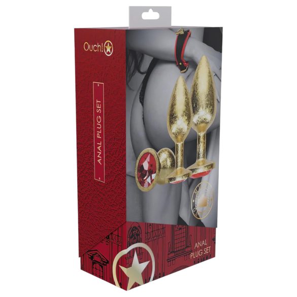 Ouch! - σετ πρωκτικά βύσματα - χρυσό