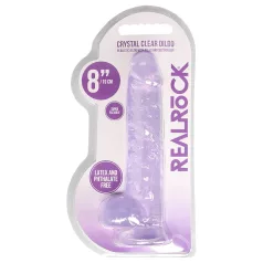   RealRock - ρεαλιστικό διαφανές ομοίωμα πέους - μωβ 19cm