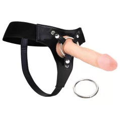   RealRock Deluxe - ζώνη strap-on κάτω μέρος - μαύρο