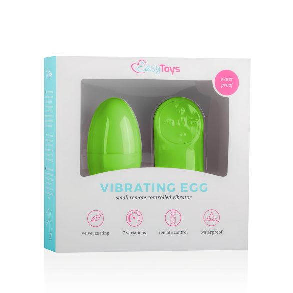 Easytoys - Πράσινο αυγό δόνησης με 7 ρυθμίσεις και ασύρματο χειρισμό