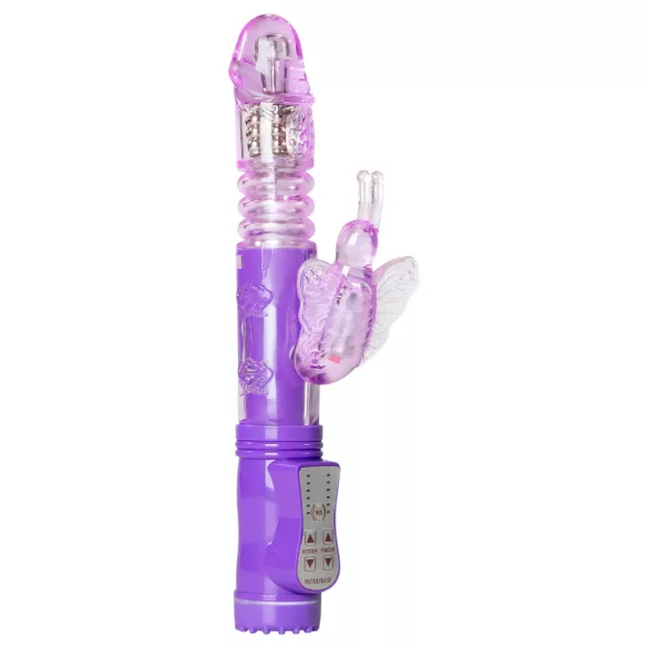 Easytoys Butterfly - δονητής πεταλούδα περιστρεφόμενος με ώθηση - μοβ