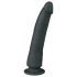 Easytoys - Δονητής από 100% σιλικόνη με βεντούζα (21cm) - μαύρο