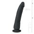 Easytoys - Δονητής από 100% σιλικόνη με βεντούζα (21cm) - μαύρο