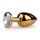 Easytoys Metal Νο.1 - Χρυσό Ορθογώνιο Διάφανο Ανάλ Plug (2,5cm)