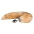 Easytoys Fox NO1 - Μεταλλική πρωκτική σφήνα με ασημί-κόκκινη αλεπουδοουρά