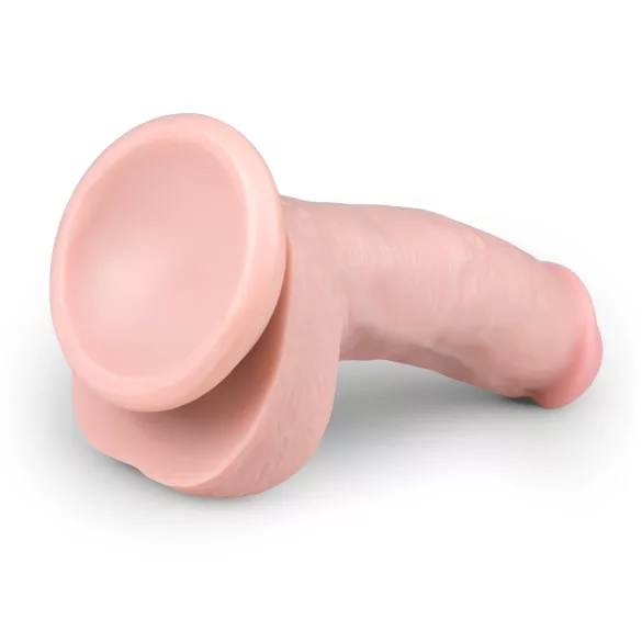 Easytoys - δονητής με όρχεις και βεντούζα - ρεαλιστικός δέρμα 15cm