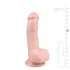 Easytoys - δονητής με όρχεις και βεντούζα - ρεαλιστικός δέρμα 15cm