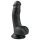 Easytoys - δονητής με βεντούζα και όρχεις (15cm) - μαύρο