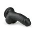 Easytoys - δονητής με βεντούζα και όρχεις (15cm) - μαύρο