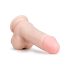 Easytoys - δονητής με βεντούζα και όρχεις (17,5εκ) - φυσικό