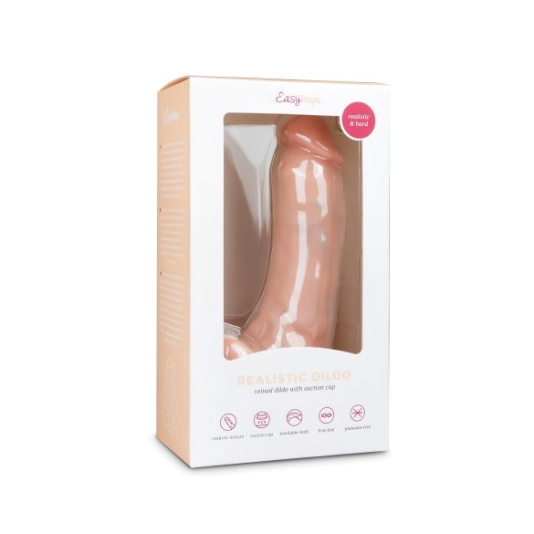 Easytoys - ρεαλιστικός δονητής με όρχεις και βεντούζα (20cm) - φυσικό