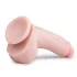 Easytoys - δονητής με όρχεις και βεντούζα 20cm - φυσικό χρώμα
