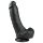 Easytoys - Δονητής με βεντούζα και όρχεις (20cm) - μαύρο