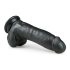Easytoys - Δονητής με βεντούζα και όρχεις (20cm) - μαύρο