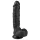 Easytoys - δονητής με όρχεις & βεντούζα - 22,5εκ - μαύρος