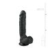 Easytoys - Δονητής με βεντούζα και όρχεις (22,5εκ) - μαύρο