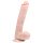Easytoys - Μεγάλο ομοίωμα με όρχεις και βεντούζα (26,5 cm) - φυσικό