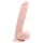 Easytoys - δονητής με όρχεις & βεντούζα - 26,5cm - φυσικό χρώμα