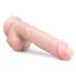 Easytoys - δονητής με όρχεις & βεντούζα - 26,5cm - φυσικό χρώμα
