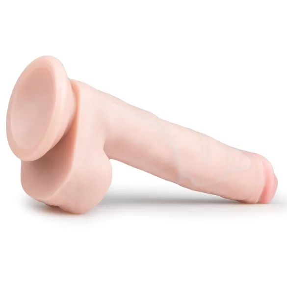 Easytoys - δονητής με όρχεις & βεντούζα - 26,5cm - φυσικό χρώμα