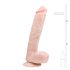 Easytoys - Μεγάλο ομοίωμα με όρχεις και βεντούζα (26,5 cm) - φυσικό