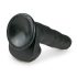 Easytoys - μεγάλο ομοίωμα με βεντούζα και όρχεις (26,5cm) - μαύρο