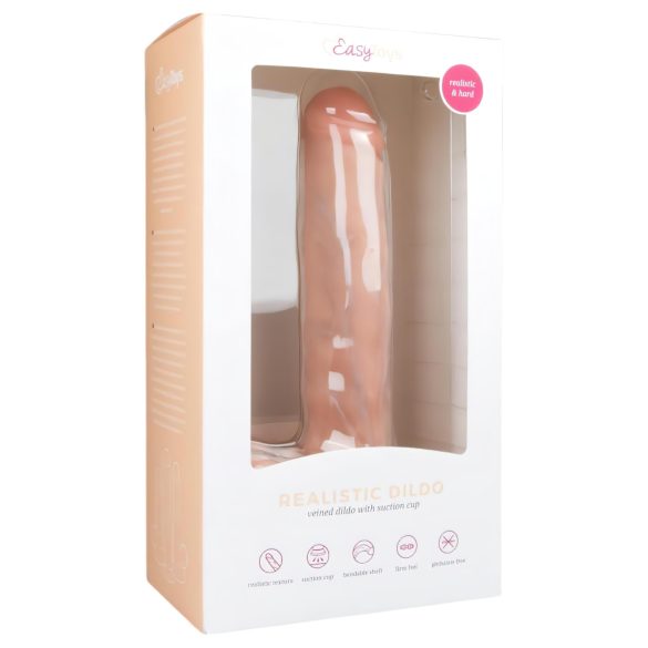 Easytoys - Μεγάλο ομοίωμα με όρχεις και βεντούζα (29,5εκ) - Φυσικό χρώμα