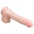 Easytoys - Μεγάλο ομοίωμα με όρχεις και βεντούζα (29,5εκ) - Φυσικό χρώμα
